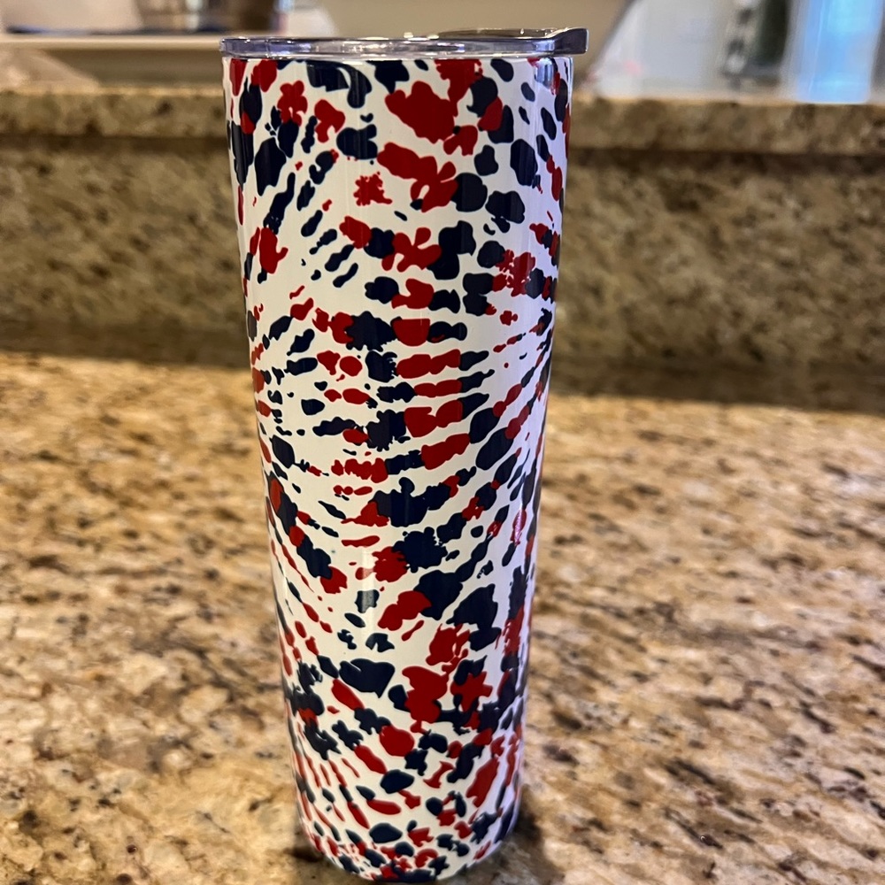 Red white & blue skinny tumbler